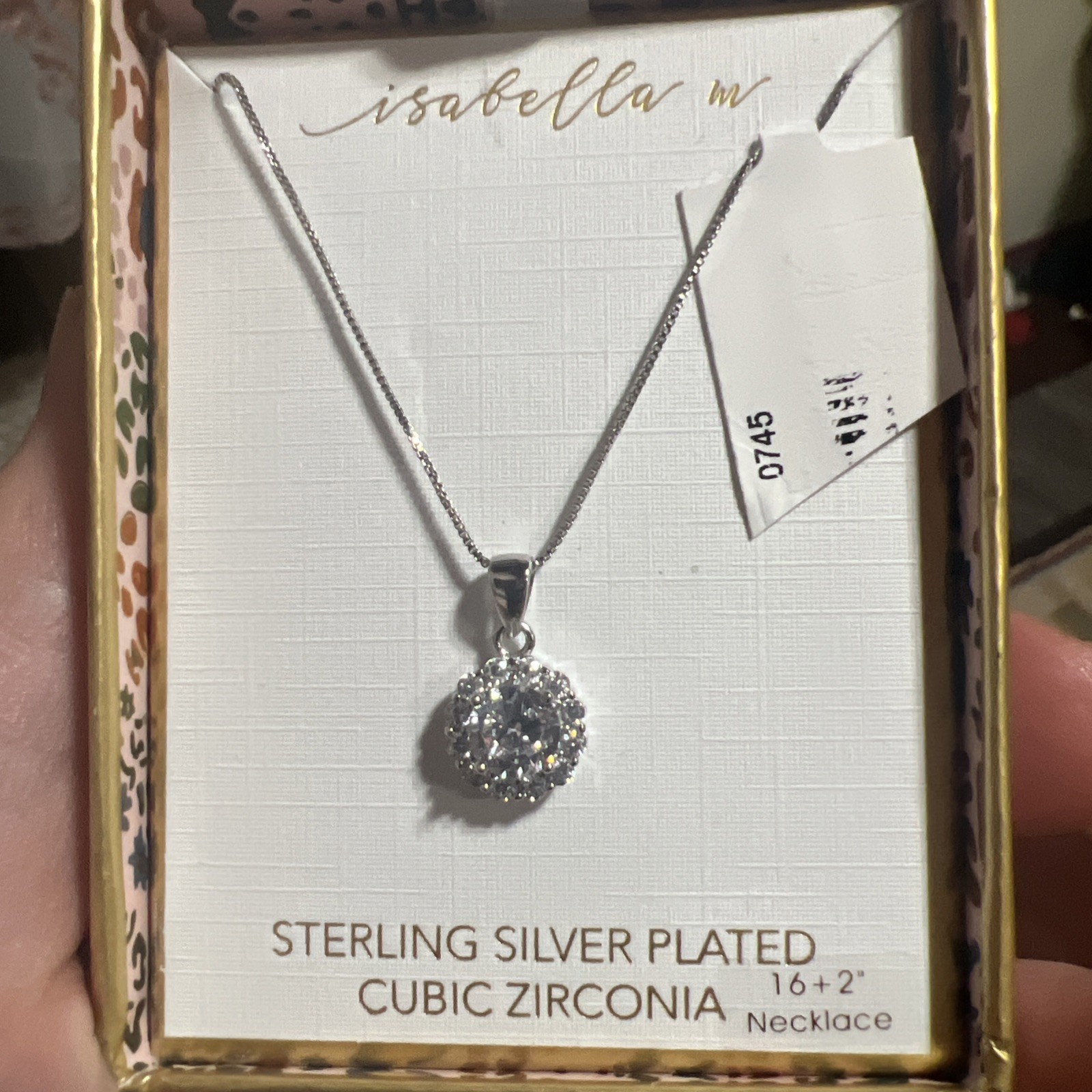 Sterling Silver Plated Cubic Zirconia Necklace