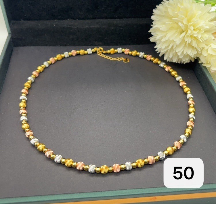 Choker ball Necklace Adjustable Women Jewelry
