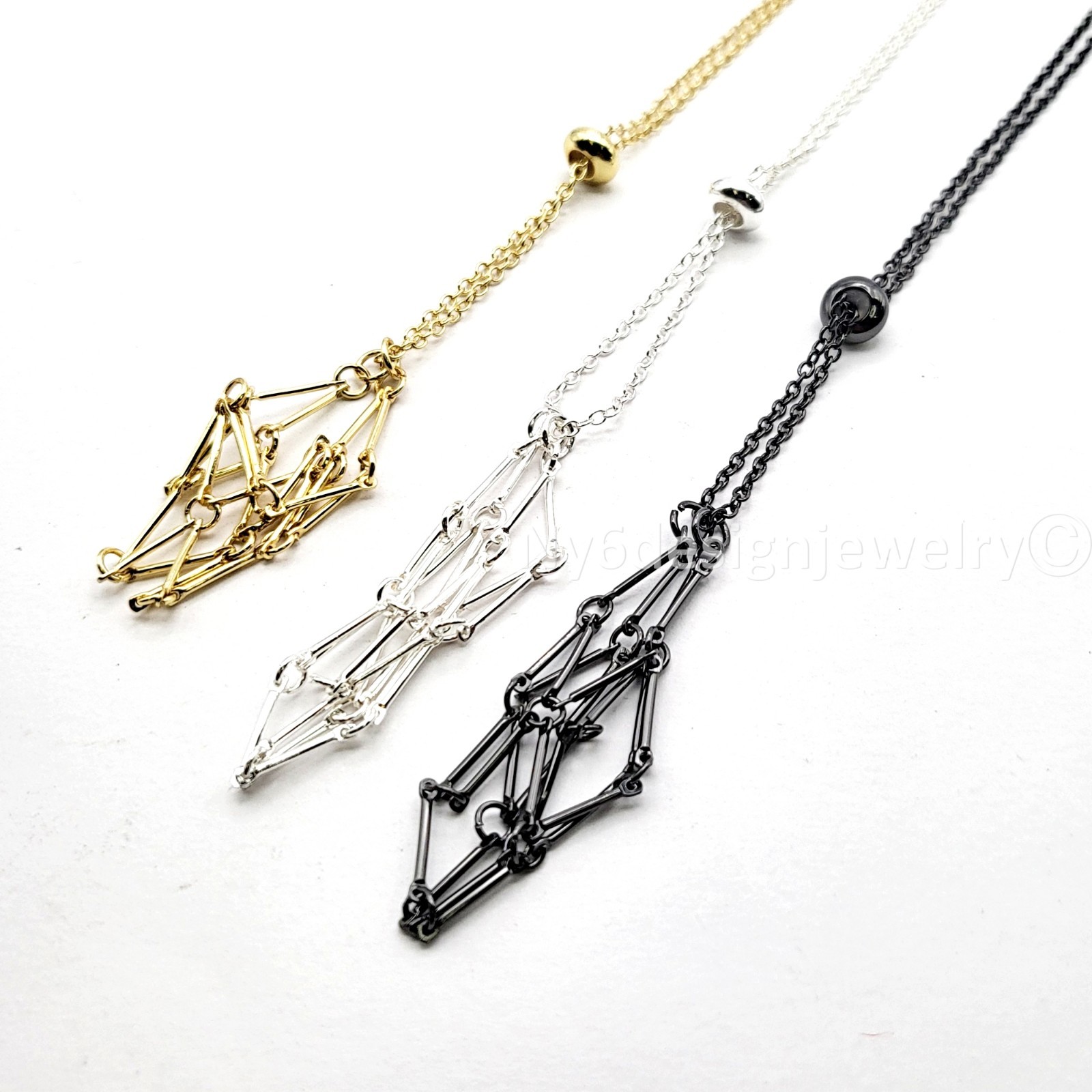 Crystal Stone Holder Necklace Adjustable Crystal Cage Necklace Gemstone Pendant