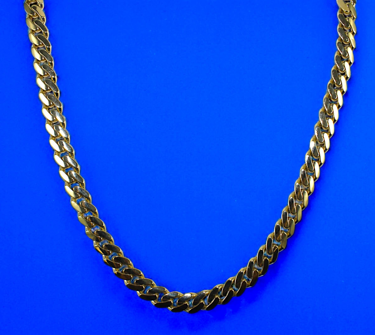 14K Yellow Gold Monaco Miami Cuban Link Chain Necklace CZ Pave 6mm-13mm 16″-30″