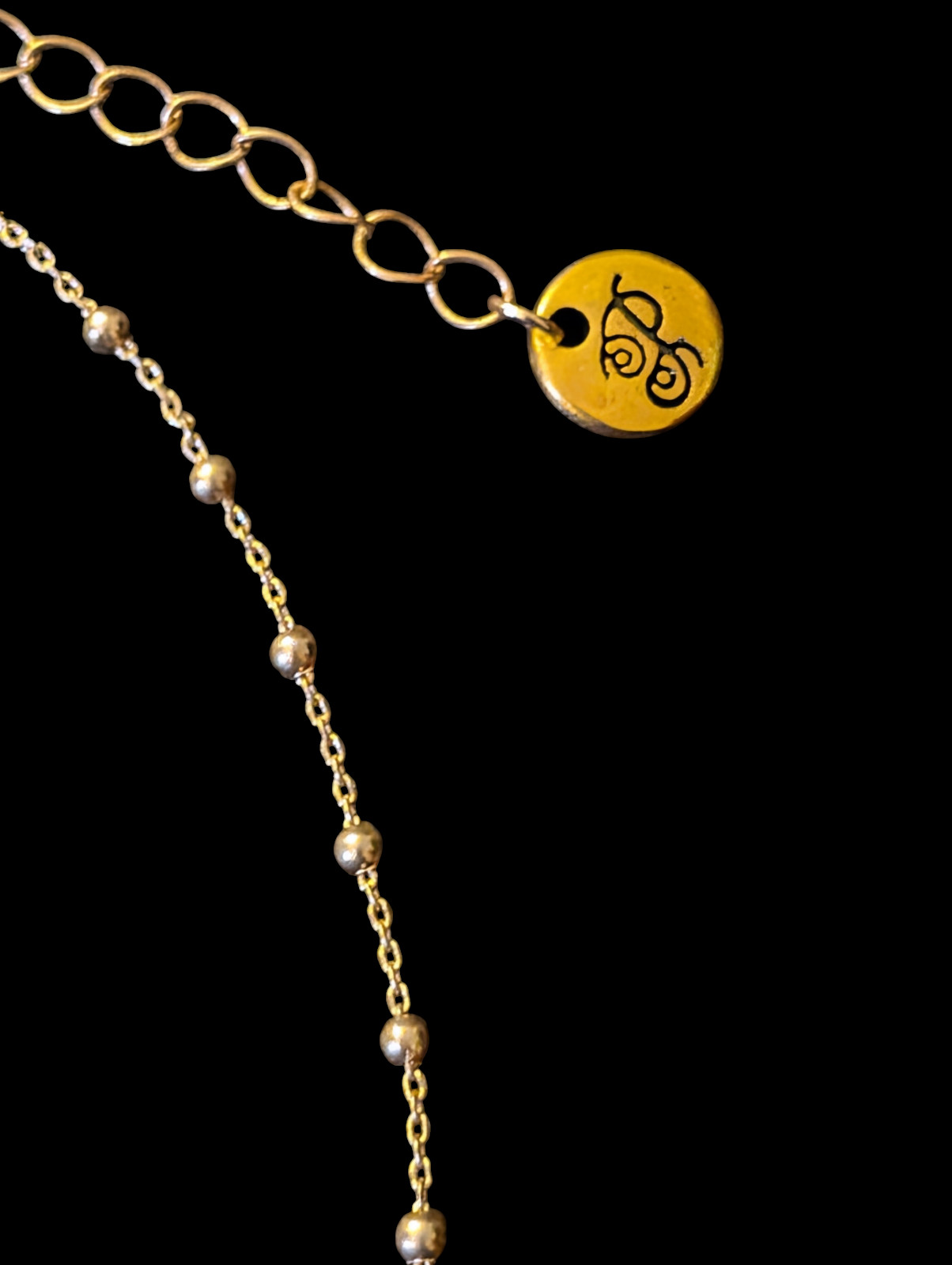 Plunder Two Tone Crescent Moon And Starts 3.75″ Pendant 26″ Chain Necklace