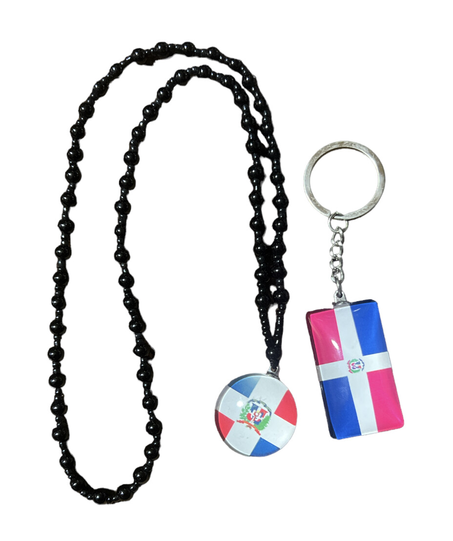 Unisex Women MenEthnic necklace and key chain with country flags