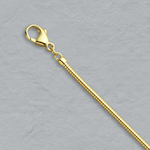 Solid 18K Gold Filled Tarnish-Free Classic 2mm Wide Italian Snake Chain Necklace