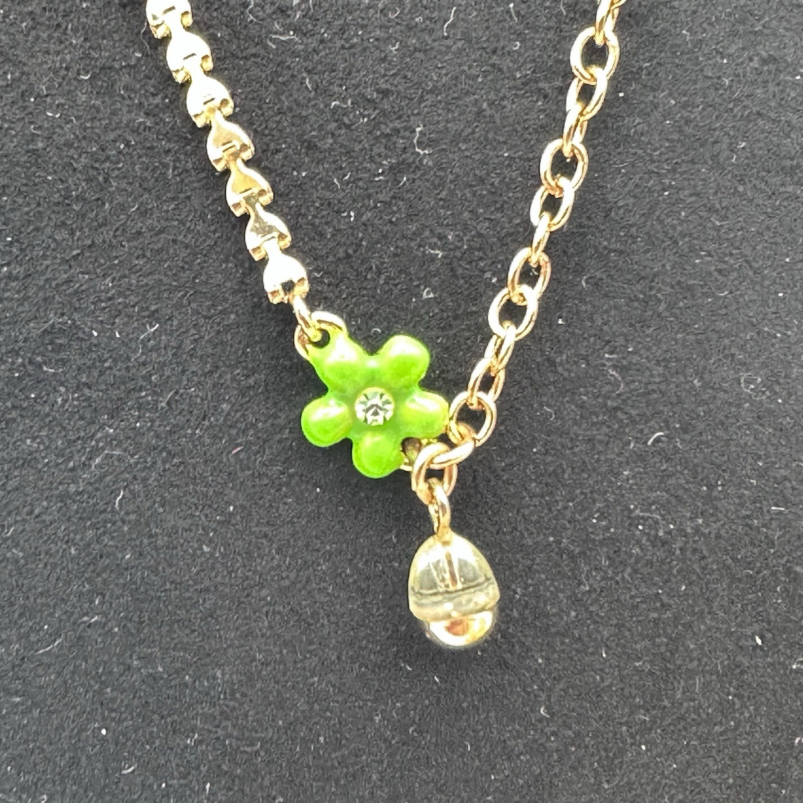 Betsey Johnson Fairy Bunny Necklace Yellow Pink Wings Gold Tone Long Pendant