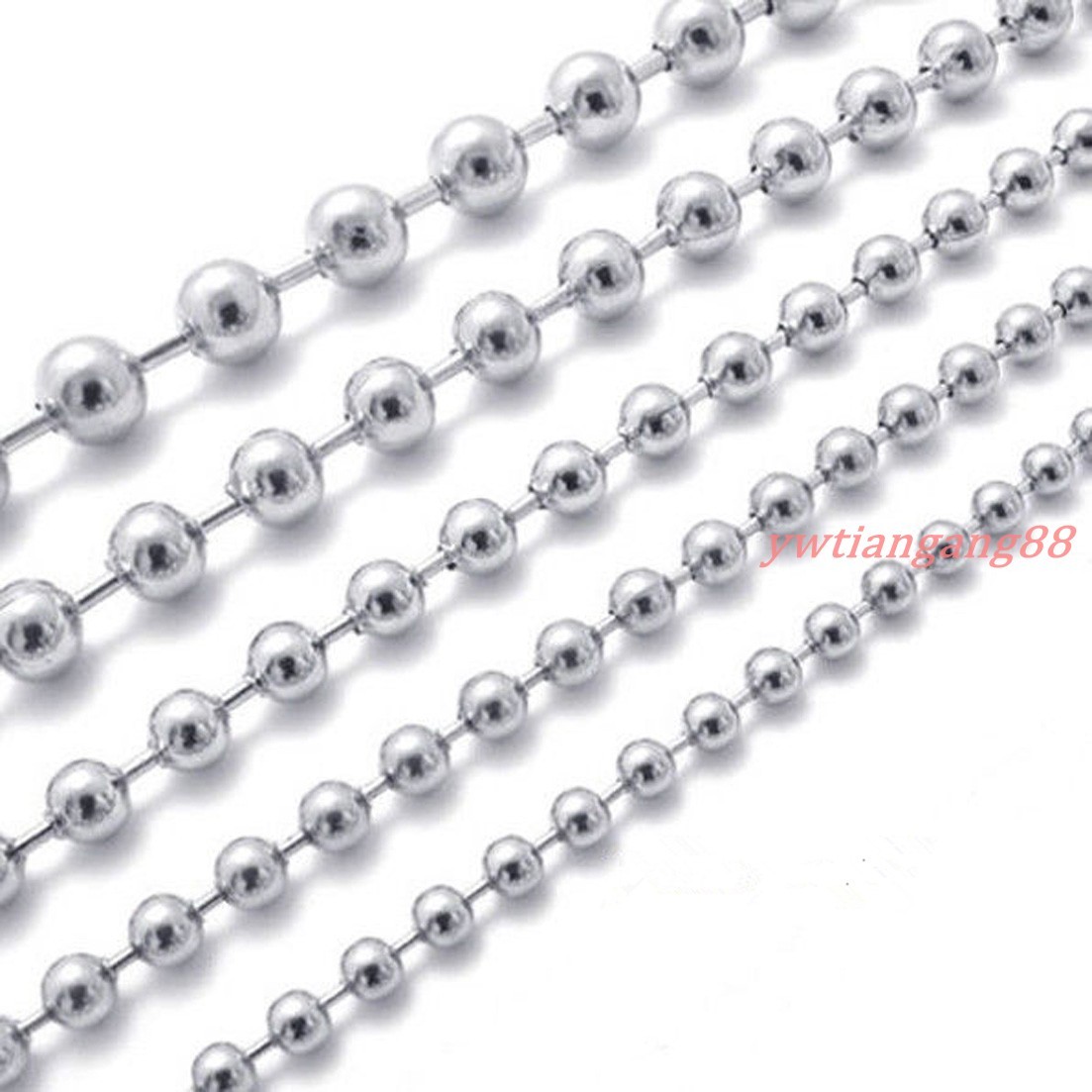 1.5mm-12mm 18-40″ Fashion Women Mens 316L Stainless Steel Ball Chain Necklace