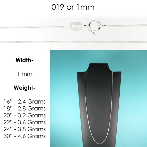 Sterling Silver BOX Chain Necklace All Sizes Stamped .Italy