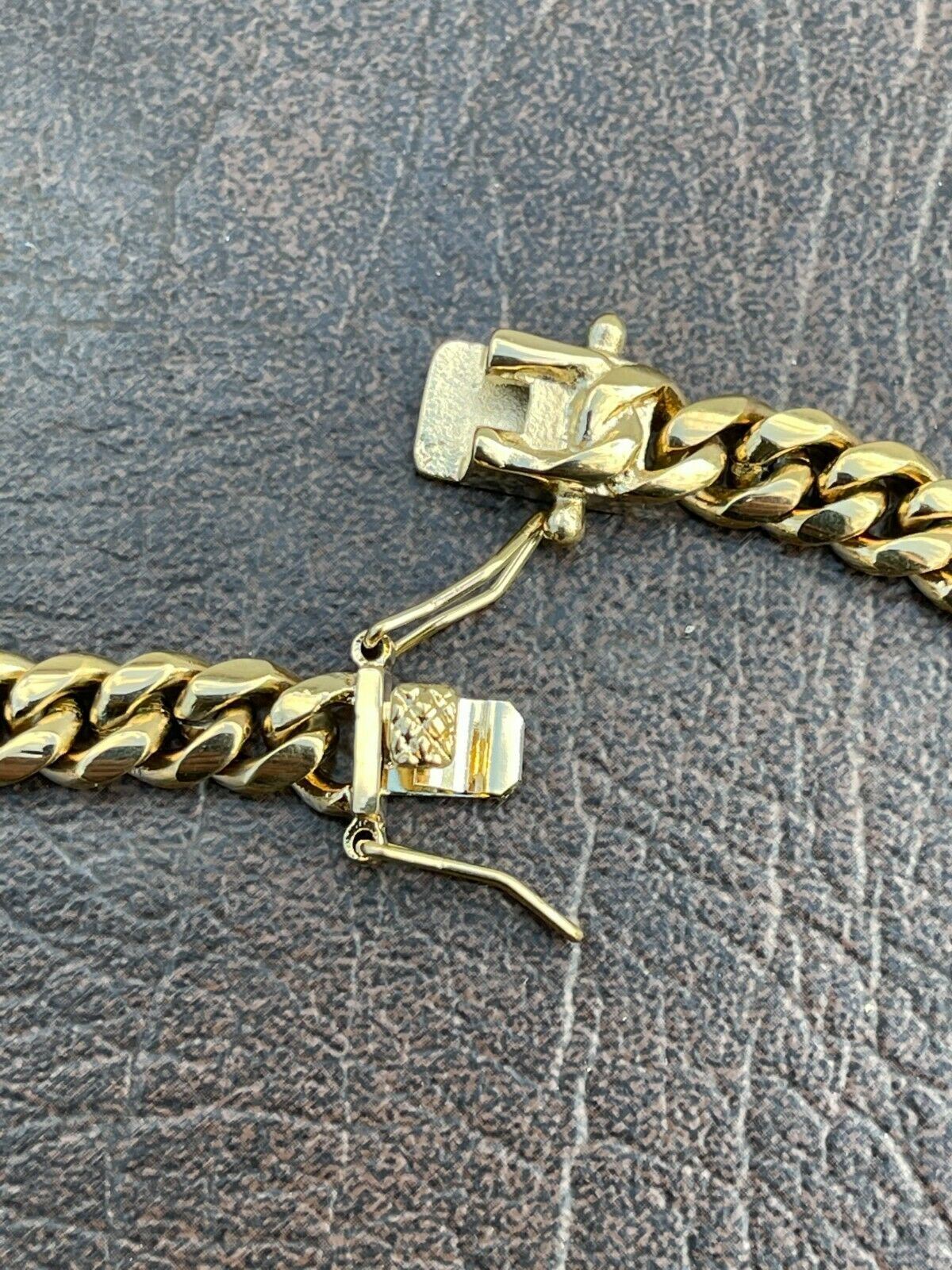 Miami Cuban CHOKER Chain 14k Gold Plated Stainless Steel Mens Boys Necklace 18″