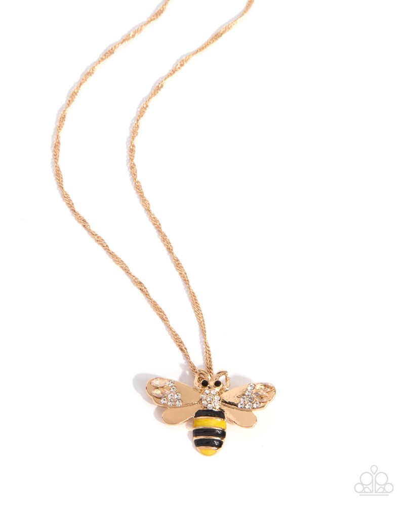 Paparazzi Wanna BEE – Yellow -White & Black Rhinestones – Yellow & Black Paint –