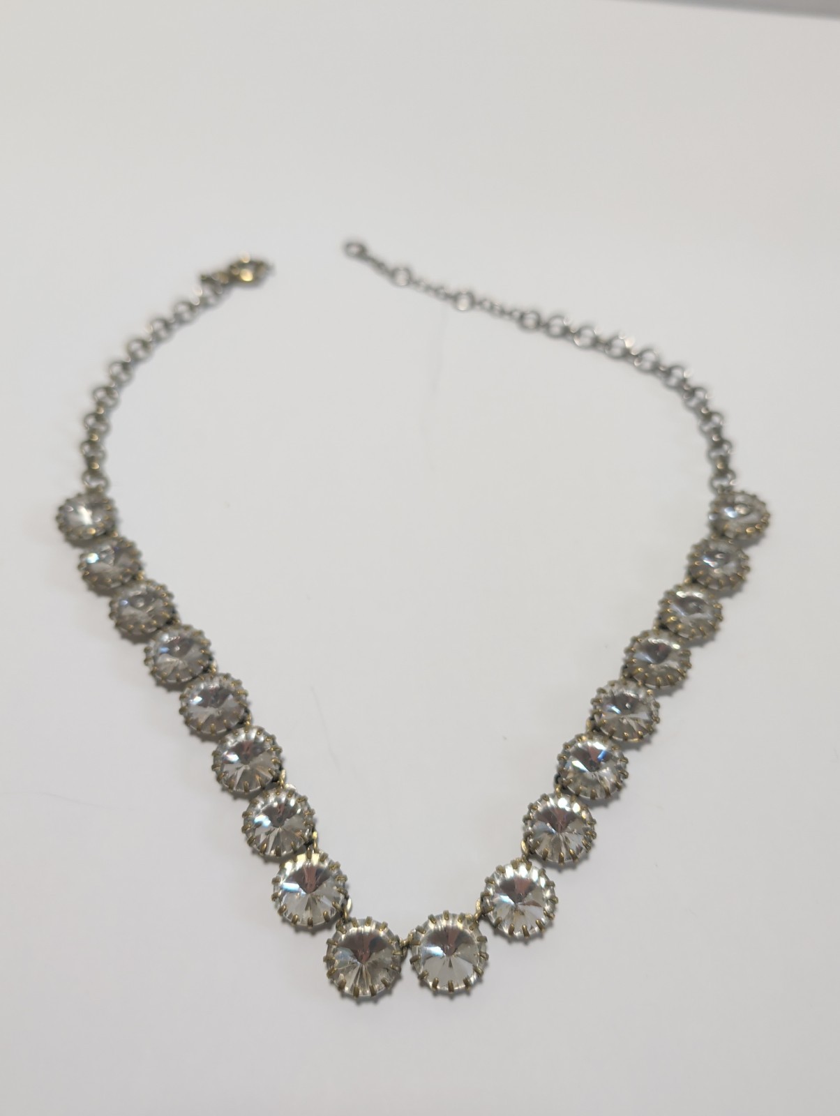 J. Crew Gold-Tone Clear Crystal Cut Stone Statement Necklace