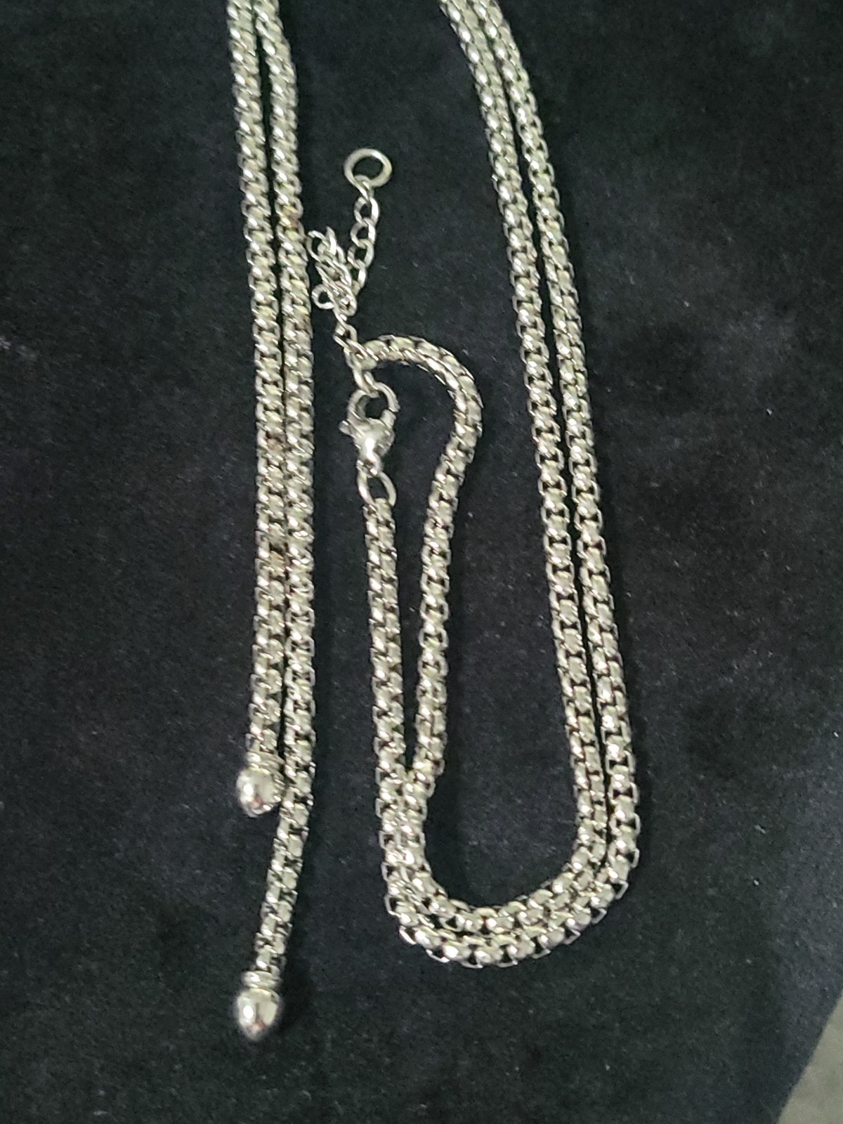 BOLO VENETIAN BOX CHAIN NECKLACE – PLATED STAINLESS – 26.5 Beautiful Quality