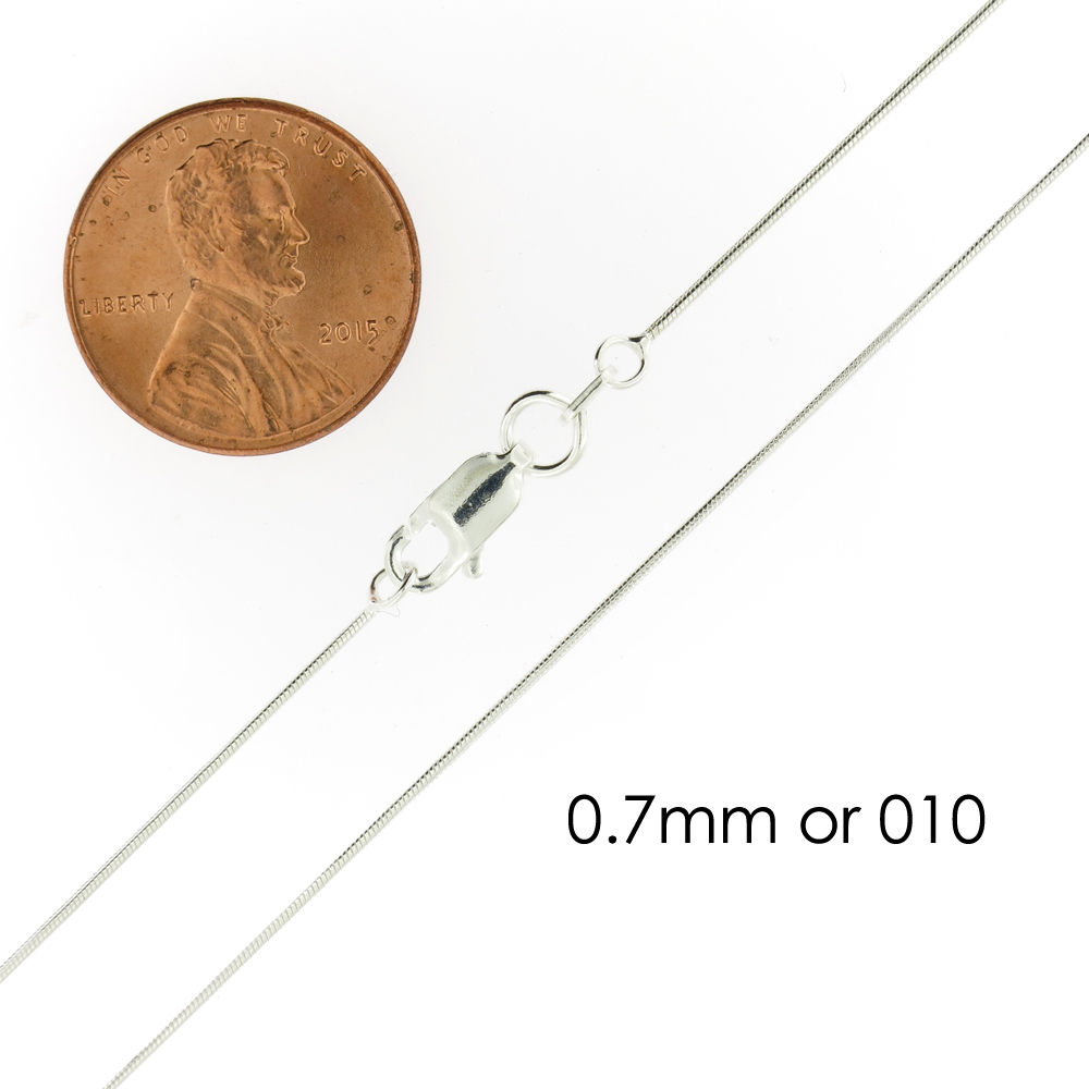925 Sterling Silver Snake Chain Necklace .925 Italy All Sizes