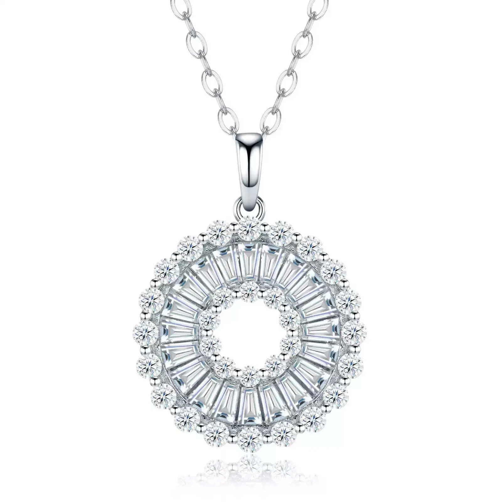 D Color VVS1 Moissanite Necklace 925 Silver Pendant GRA Free Engraving Gift Box