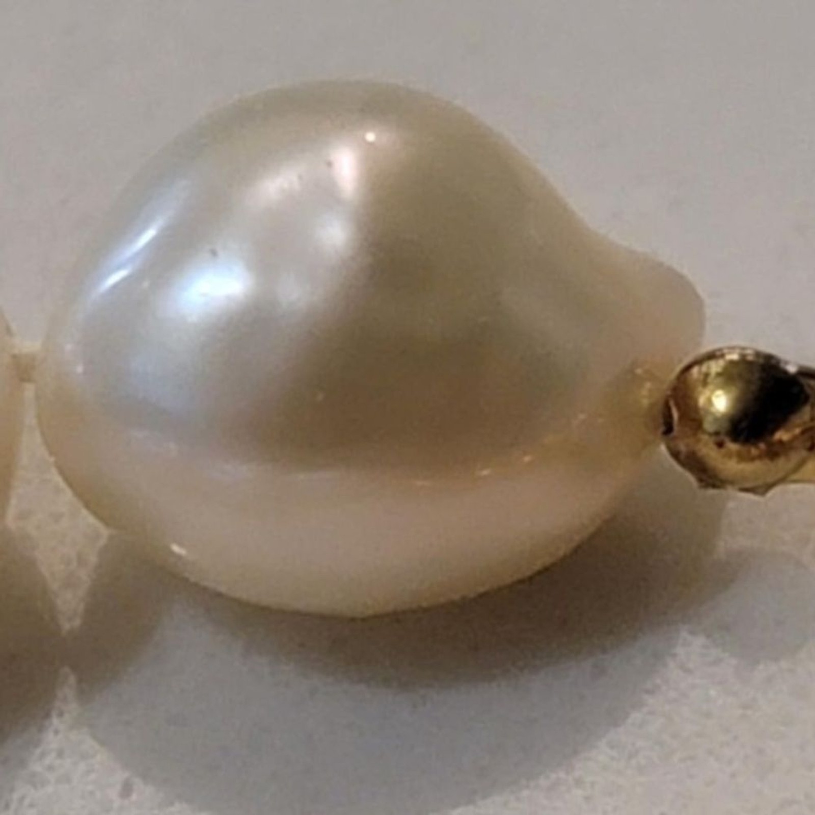 Freshwater Baroque Pearl Choker Necklace 8-12mm Genuine AAA Pearls Gold Clasp