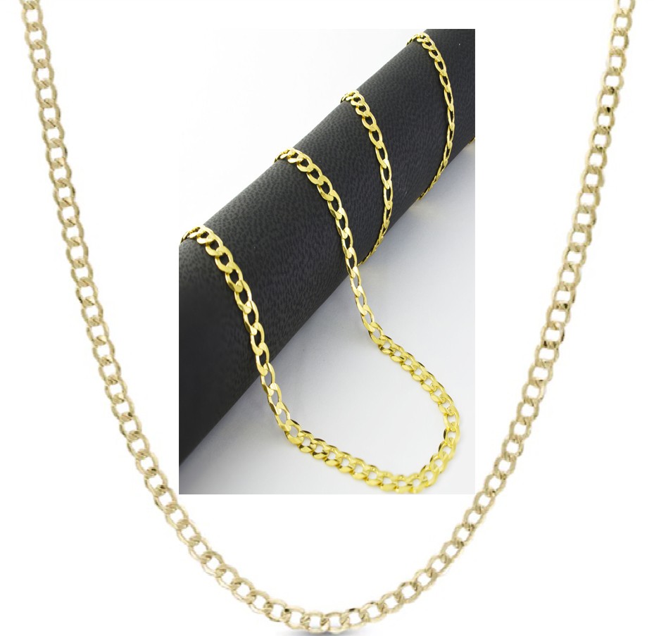 18K Gold Filled 1.2mm*16/18/20/22/24/26/28/30/32″ Cuban Curb Chain Necklace L70G