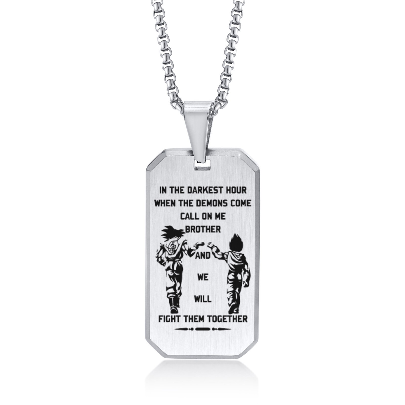 Stainless Steel Brother Tag Necklaces Chain Free Custom Graduation Classic Gift