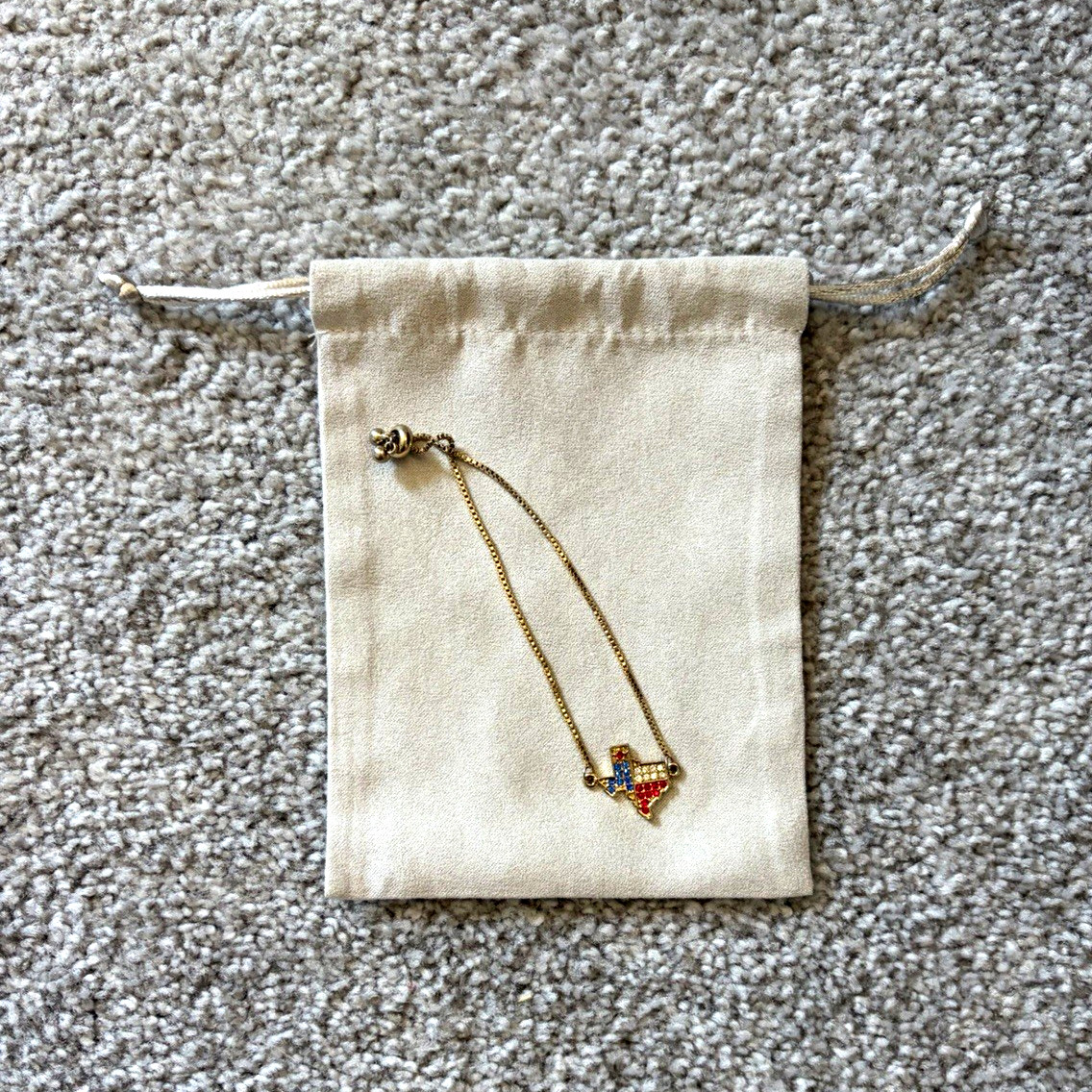 Gold Tone Cable Chain Necklace Asymmetrical Charm Pendant, Lobster Clasp