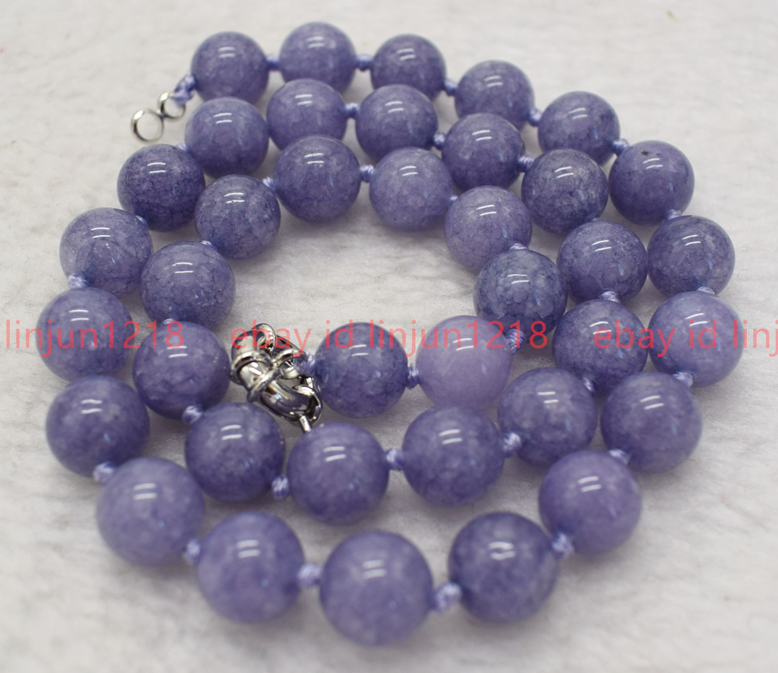 Charming 6/8/10/12mm Purple Alexandrite Round Gemstone Beads Necklace 16-36″