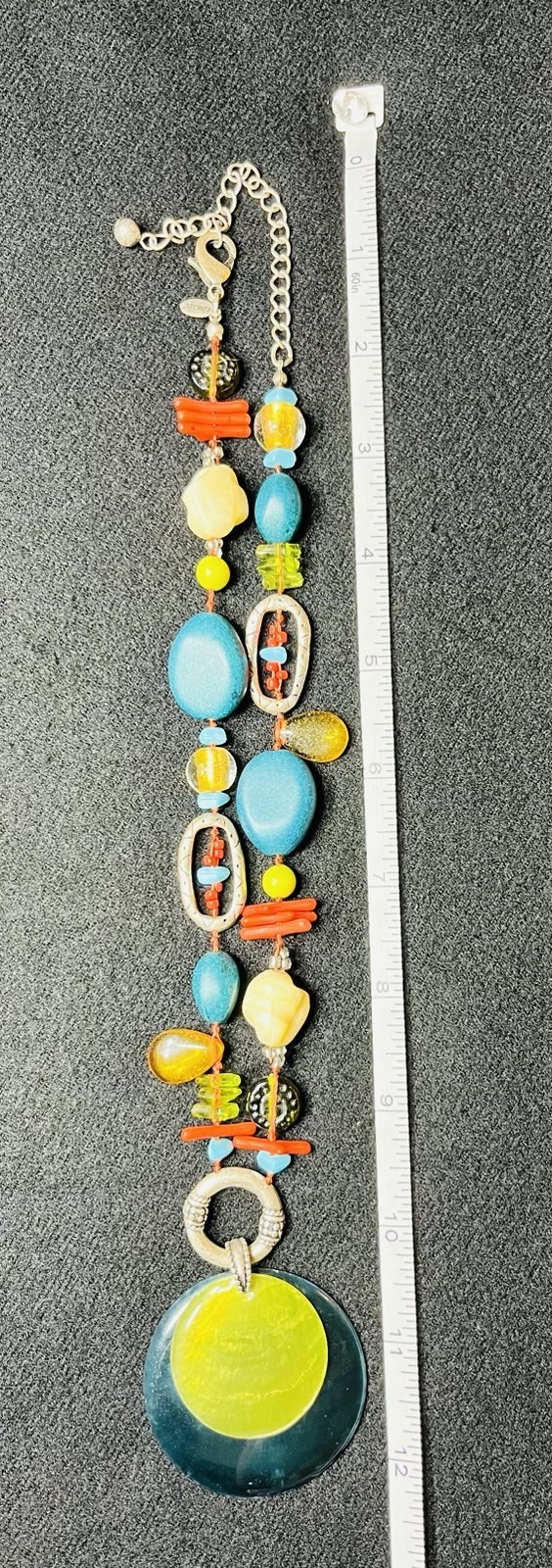 Chico’s Jewelry Lot 3 Chunky Boho Necklaces Beaded Art Glass Multi Strand