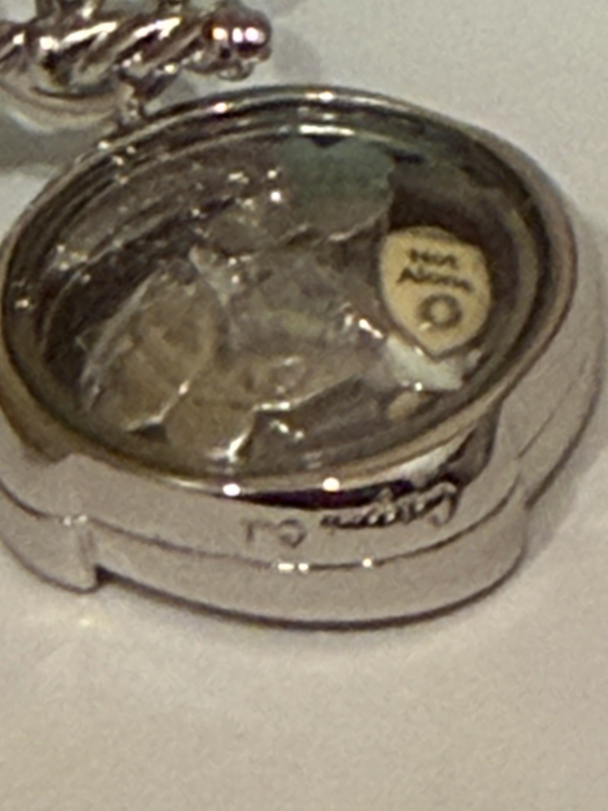 Origami Owl Silver Medium Crystal Locket Set