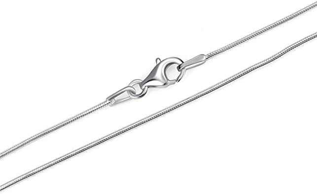925 Sterling Silver Tarnish-Free Classic 1.2mm Very Thin Snake Chain Necklace