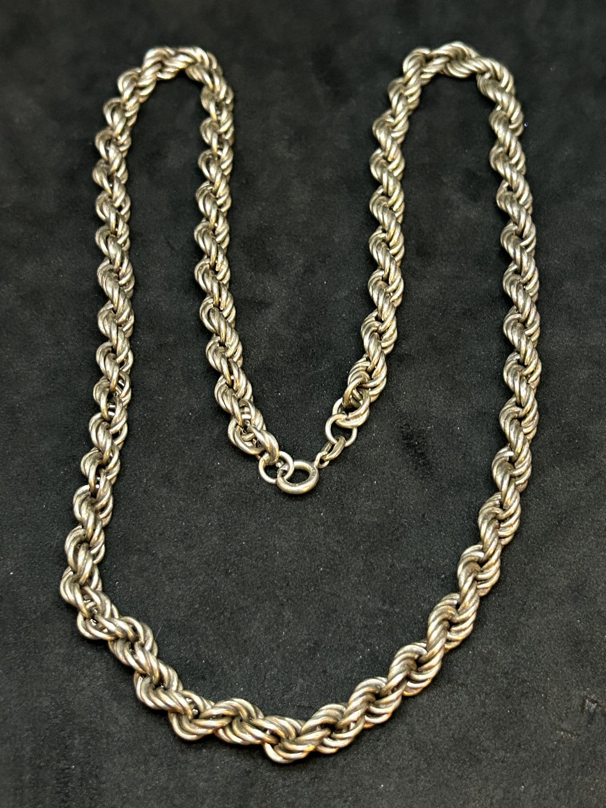 925 Sterling Twisted Rope Chain Necklace 6mm 20in – 22.64g