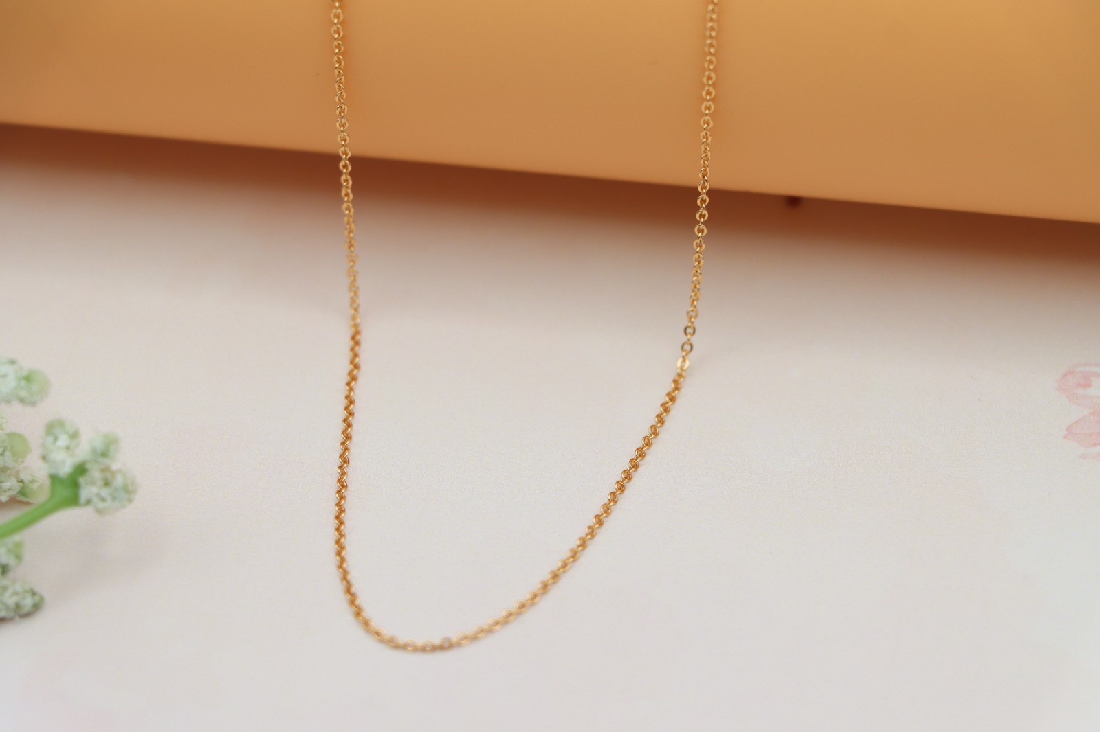 Simple Rose Gold Chain Necklace Dainty Everyday Wear, XPNL0135