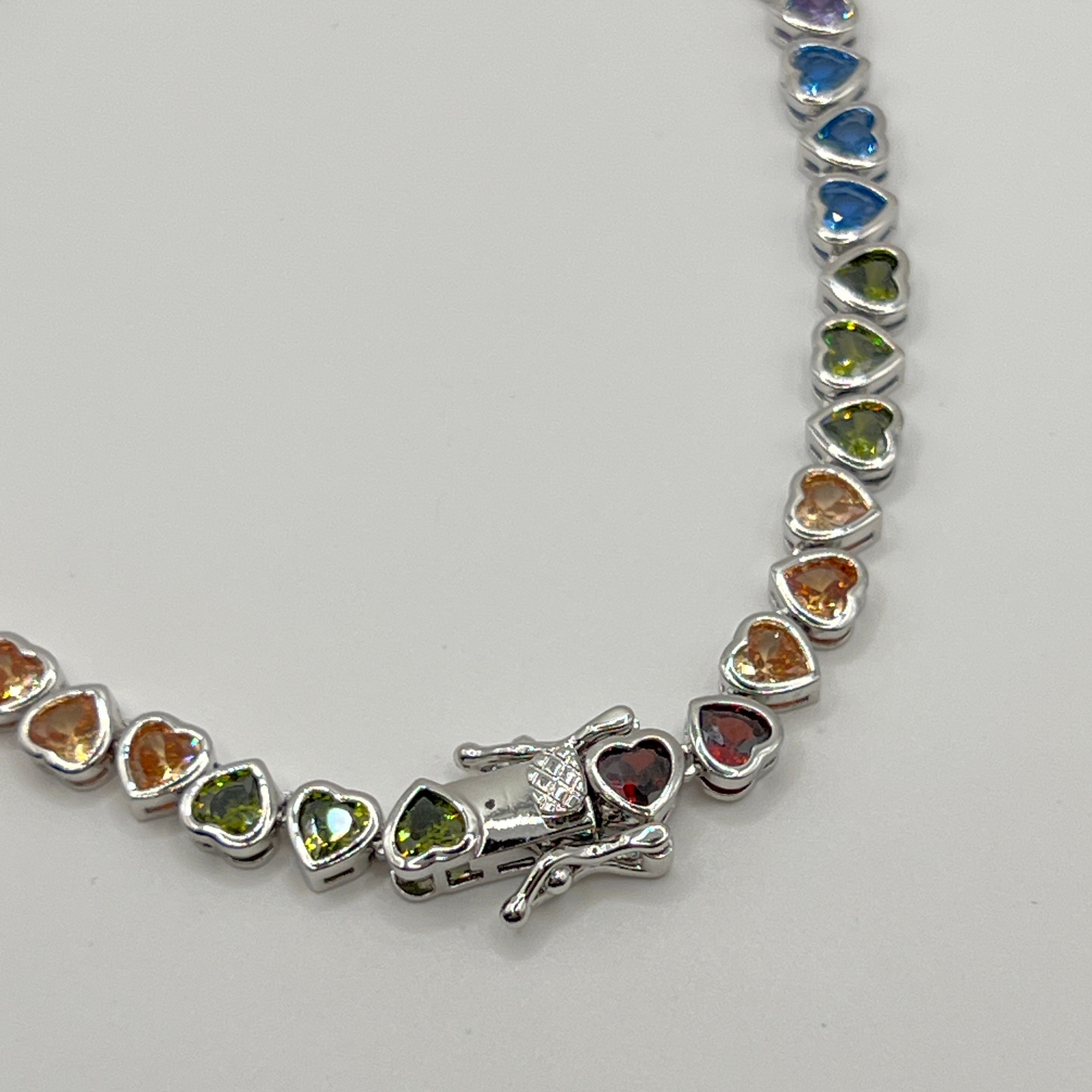 Rainbow Hearts Necklace