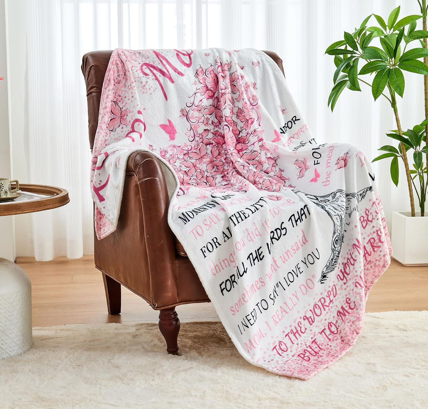 Mothers Day Blanket Gifts for Mom, Mom Birthday Gifts from Daughter Son, Mothers