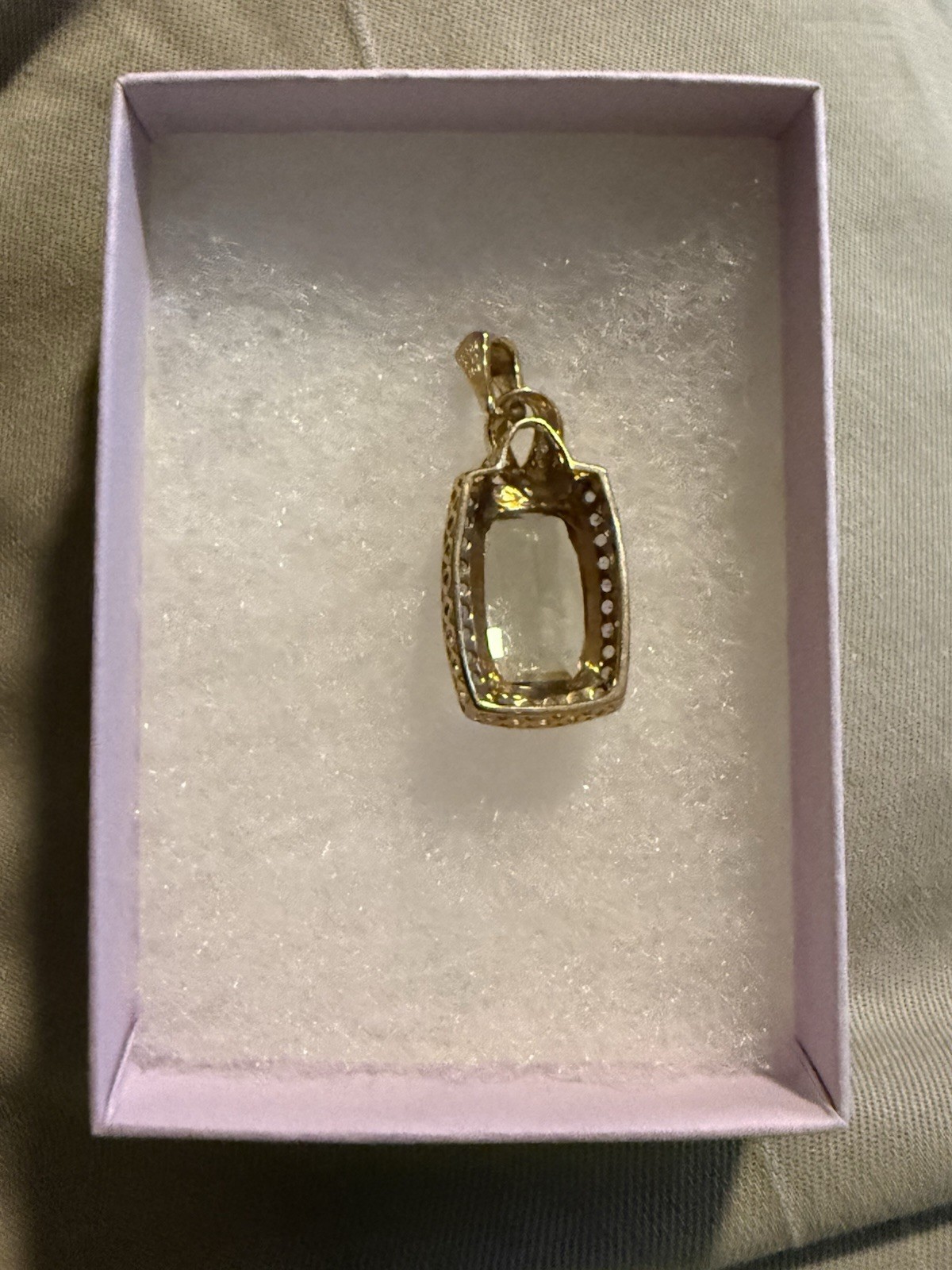 10K Yellow Gold Pendant – 10Ct Gemstone w/Diamond Accents – Women’s Fine Jewelry