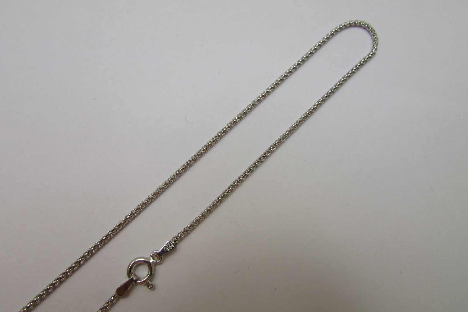 Black Sterling Silver Popcorn type Chain Oxidized Pretty Necklace 2mm Size Links