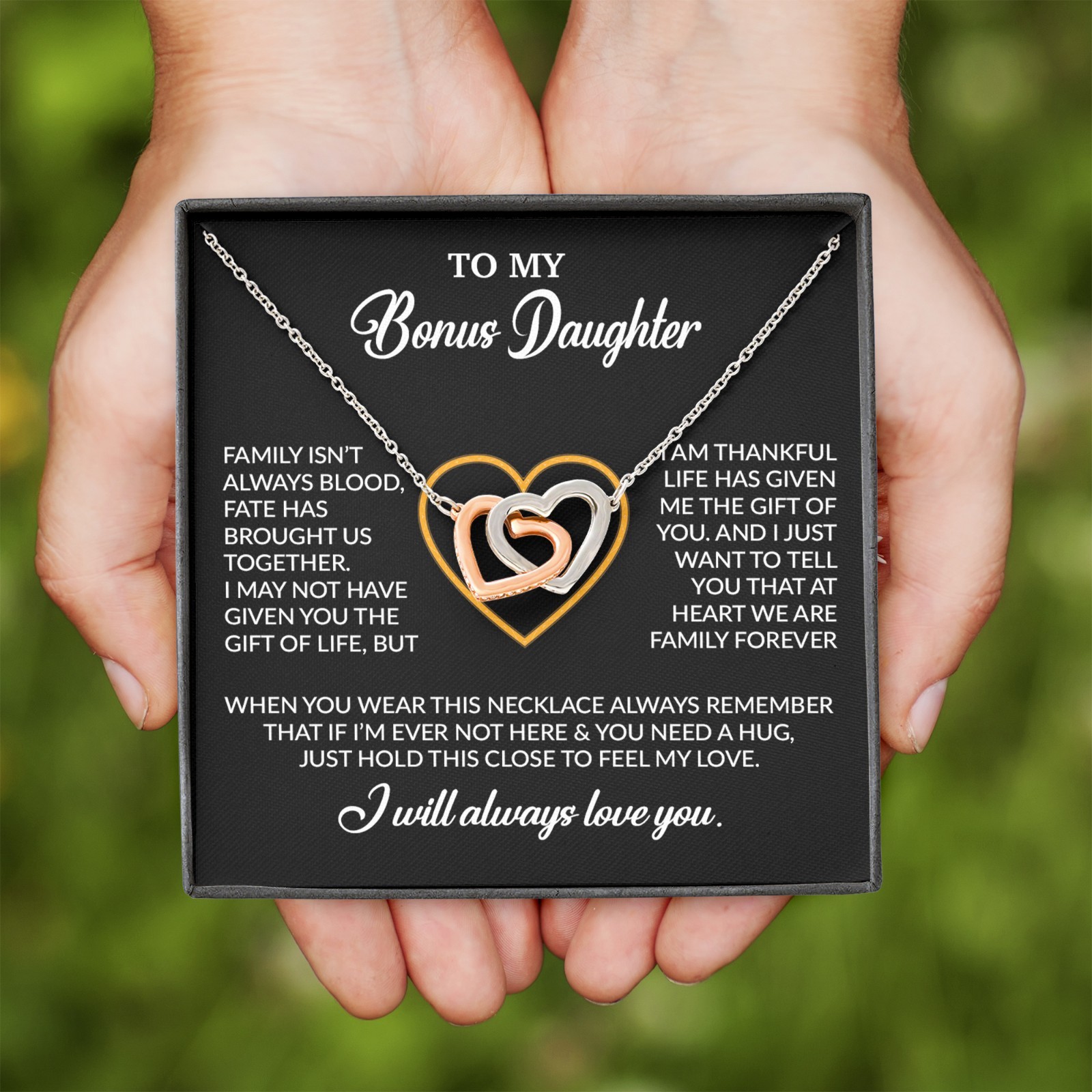 To My Bonus Daughter Necklace, Gift for Bonus Daughter, Step Daughter Birthday