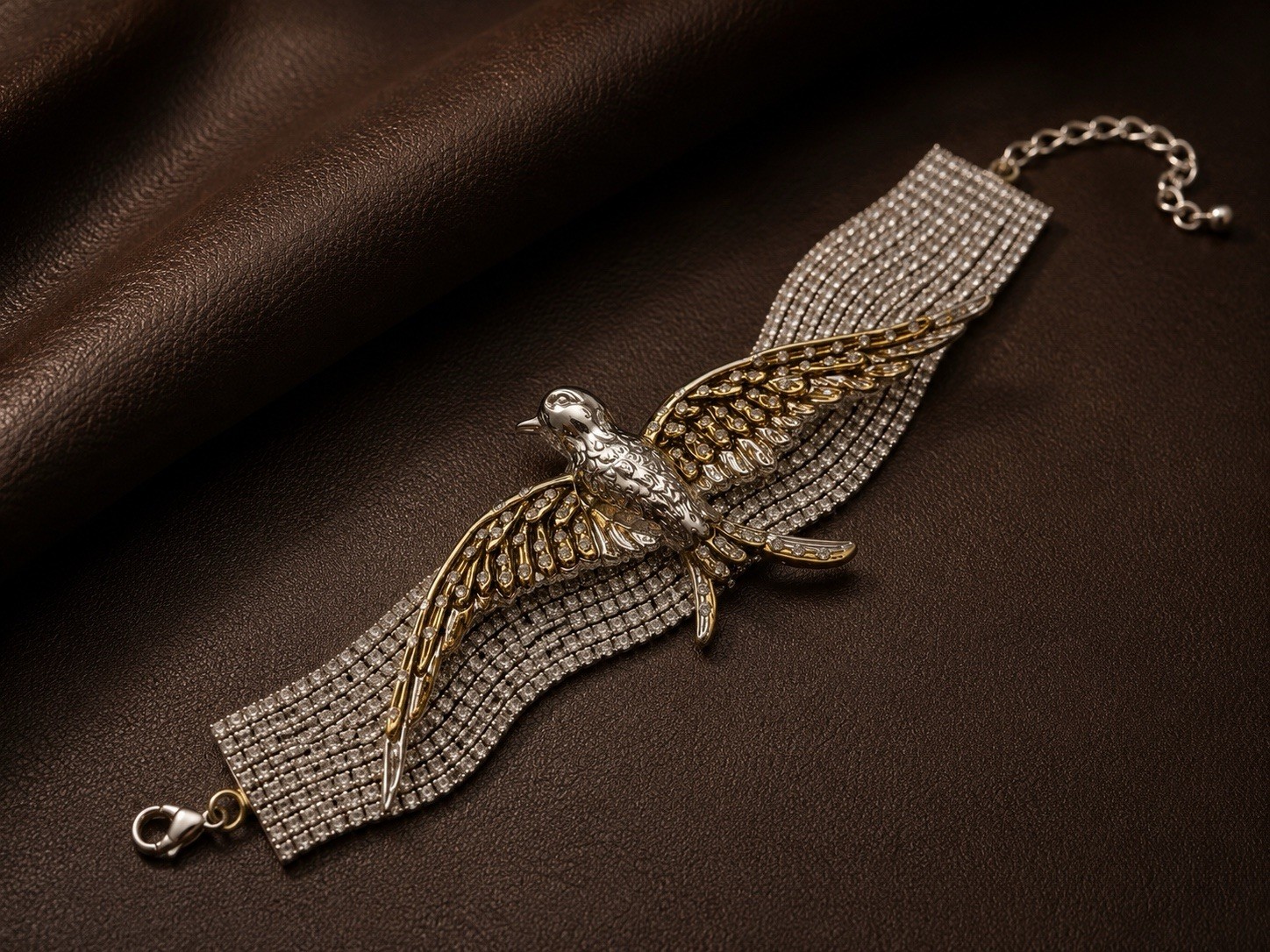 Bird Choker Swallow Zara Necklace Gold Silver Statement Runway Gothic VTG Boho