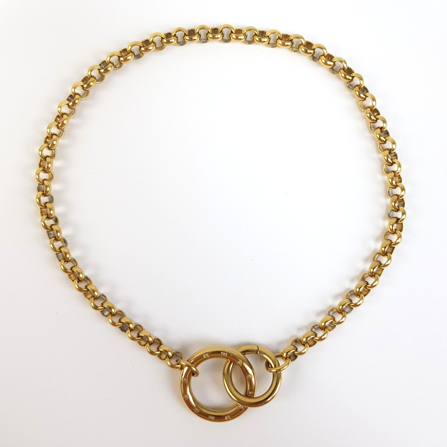 Nomination Infinito Yellow Gold PVD Stainless Steel Necklace with CZ 46cm