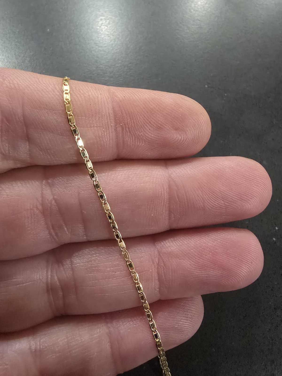 SOLID 10k gold 16 inch Valentino necklace