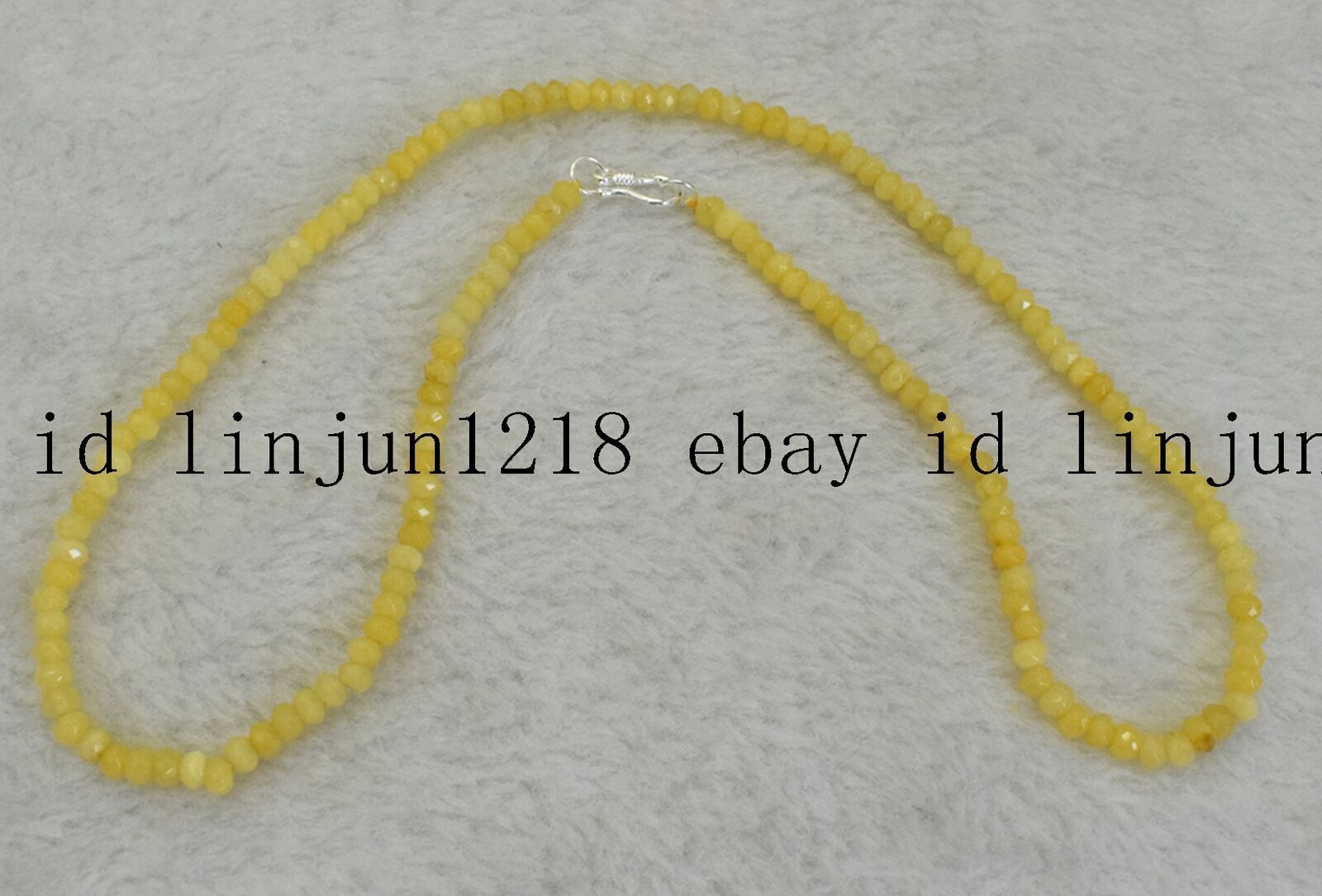 Fine 2x4mm Aquamarine Faceted Rondelle Gems Beads Necklace 18 in