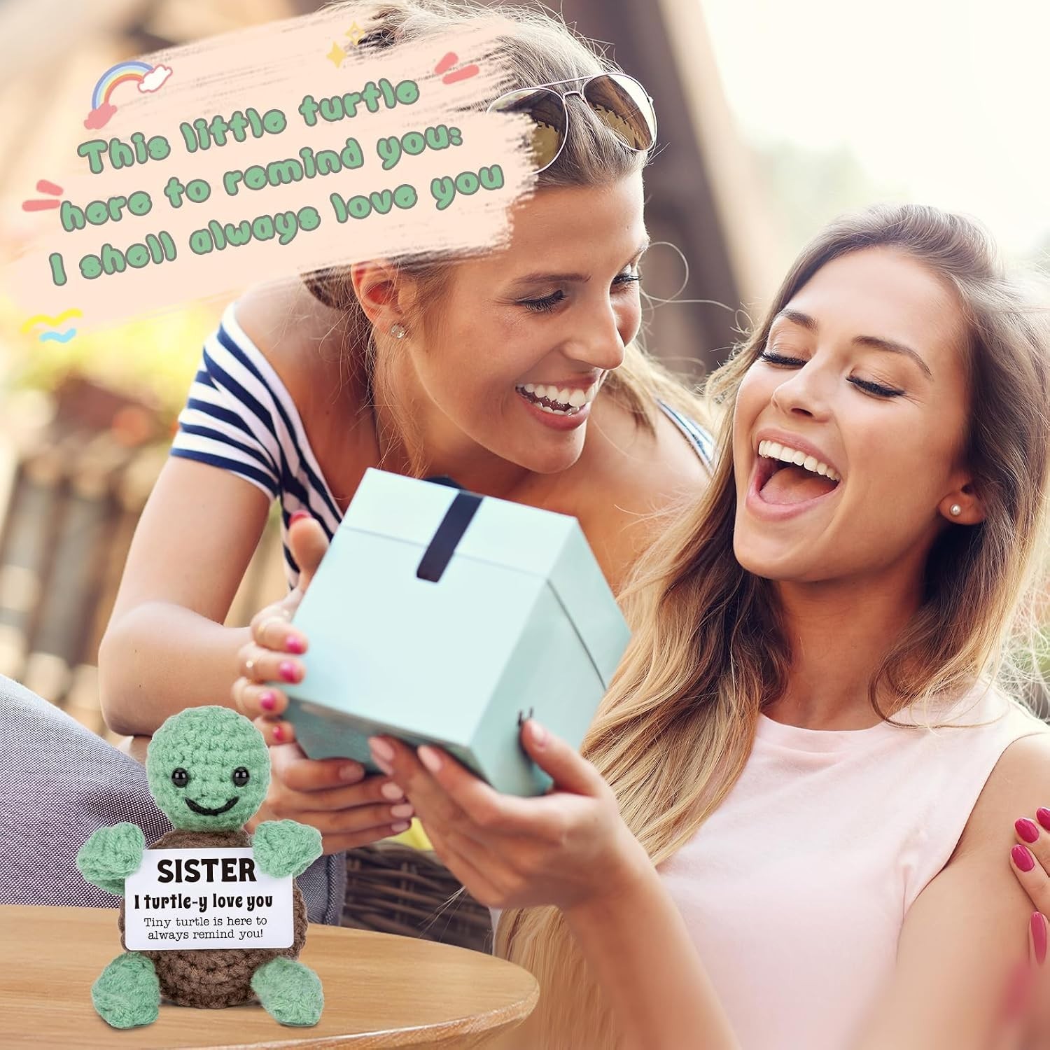 Cute Emotional Mini Turtle – Heartwarming Gift for Sisters & Special Occasions