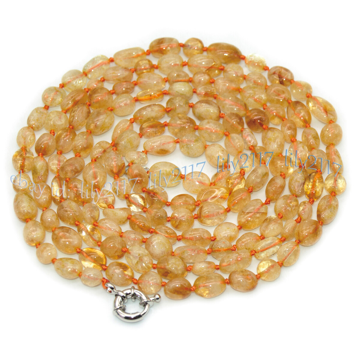 Natural Yellow Citrine Crystal Irregular Freeform Gemstone Beads Necklace 14-48″