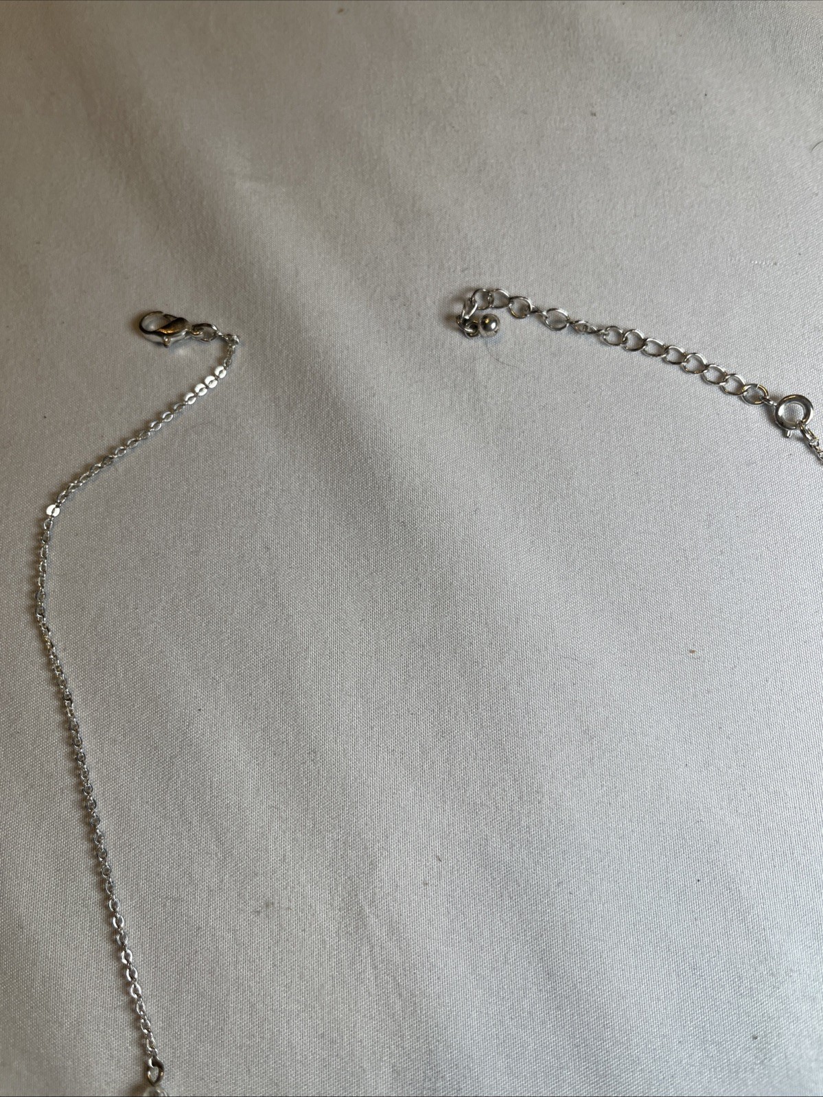 Y Drop Rhinestone Necklace Amber Topez Silver Tone Color Y2K