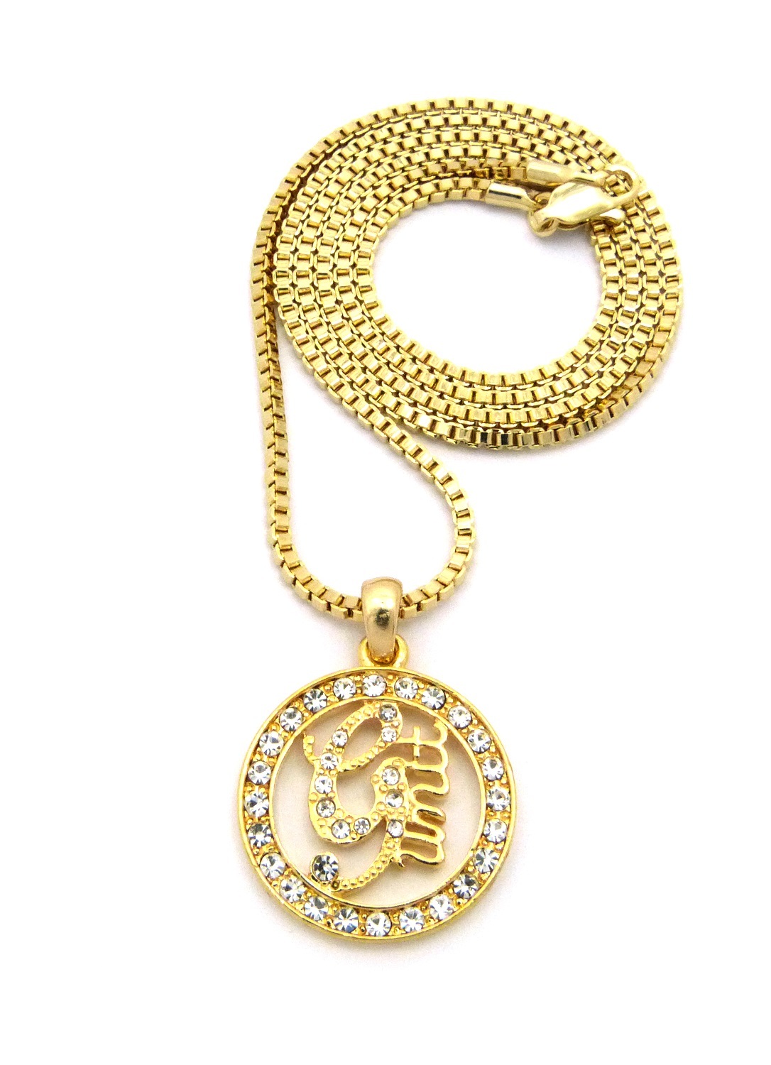 NEW G-UNIT MICRO PENDANT 2mm/24″ BOX CHAIN HIP HOP NECKLACE RC1401