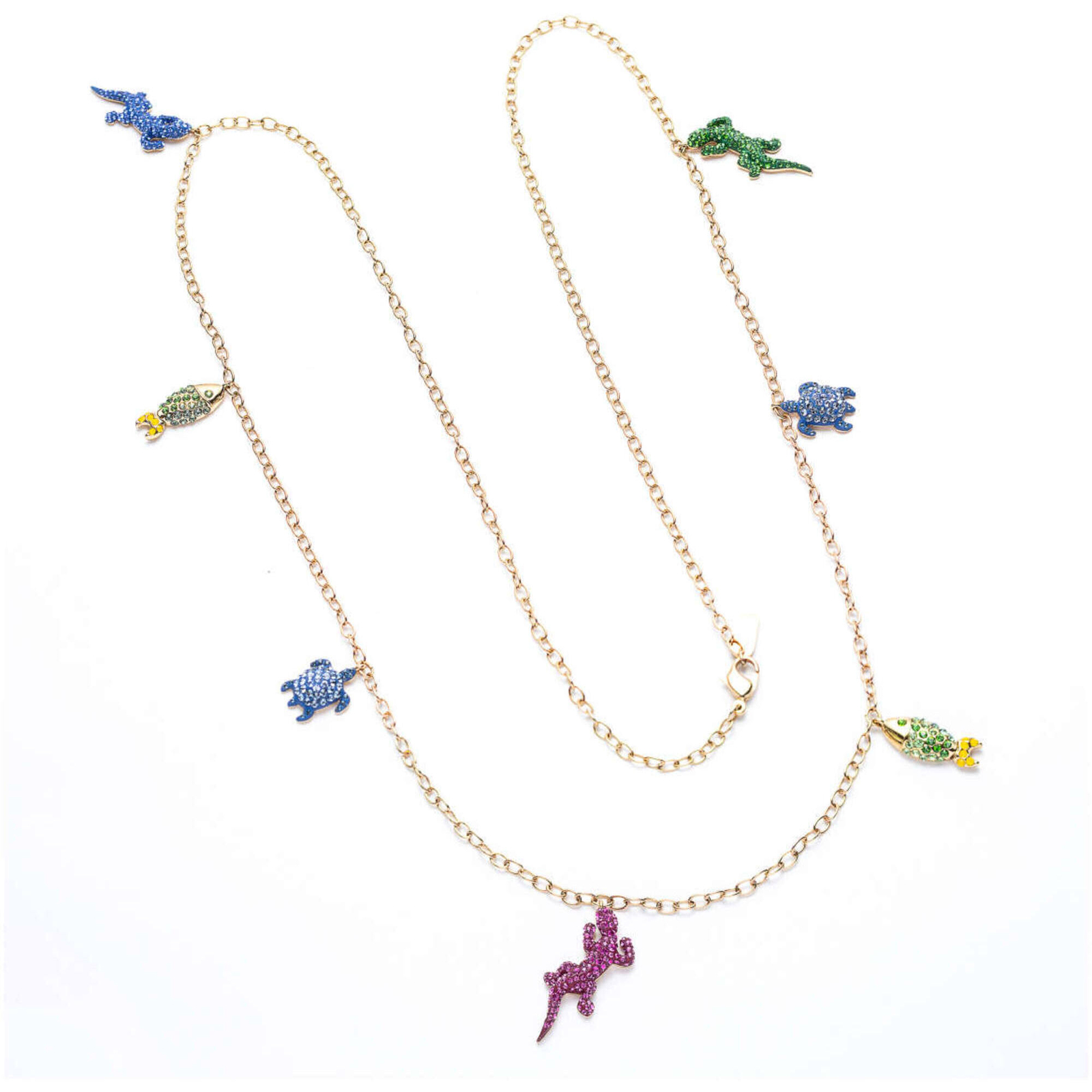 Swarovski Women’s Necklace Mustique Sea Life Gold Plated and Crystal 5546233