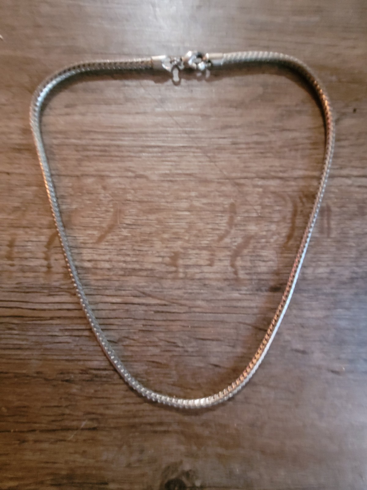 Silver Tone Snake Chain Necklace Unisex Men’s Women’s Fashion Jewelry Gift