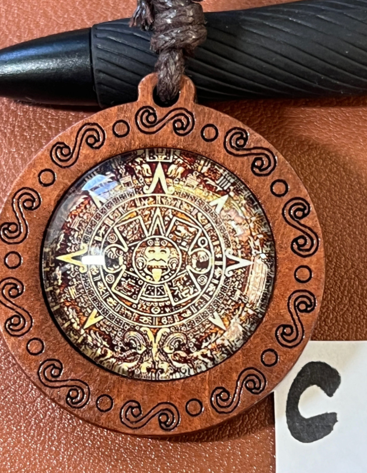 Glow In The Dark Aztec Calendar Pendant 4 different designs STYLES to choose #15