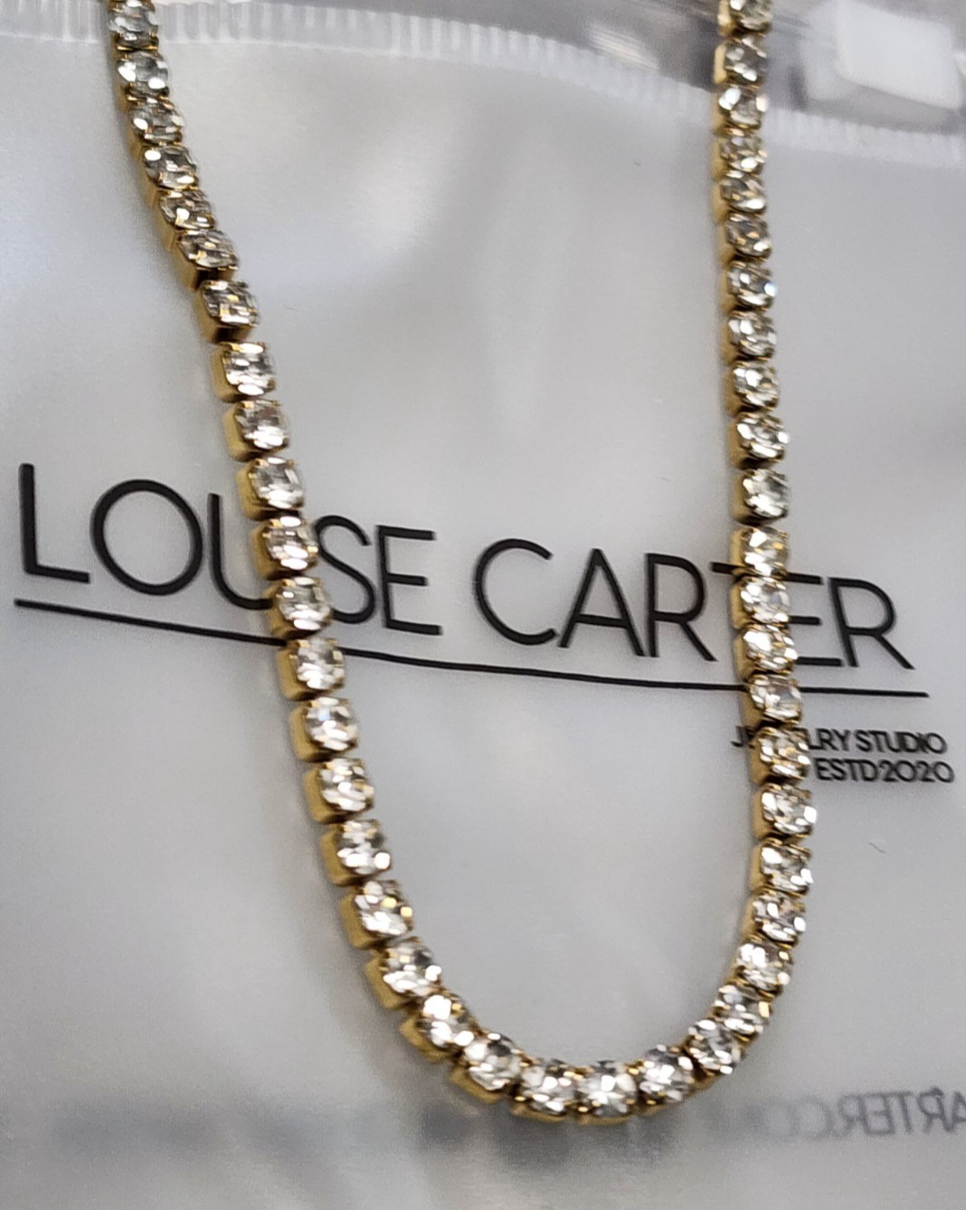Louise Carter 18K Gold Plated Monaco Tennis Necklace 16.25″+2″