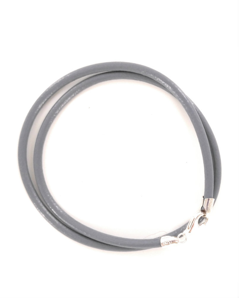 3mm Genuine Leather Necklace Cord with Sterling Silver Clasp 14 – 24 inches