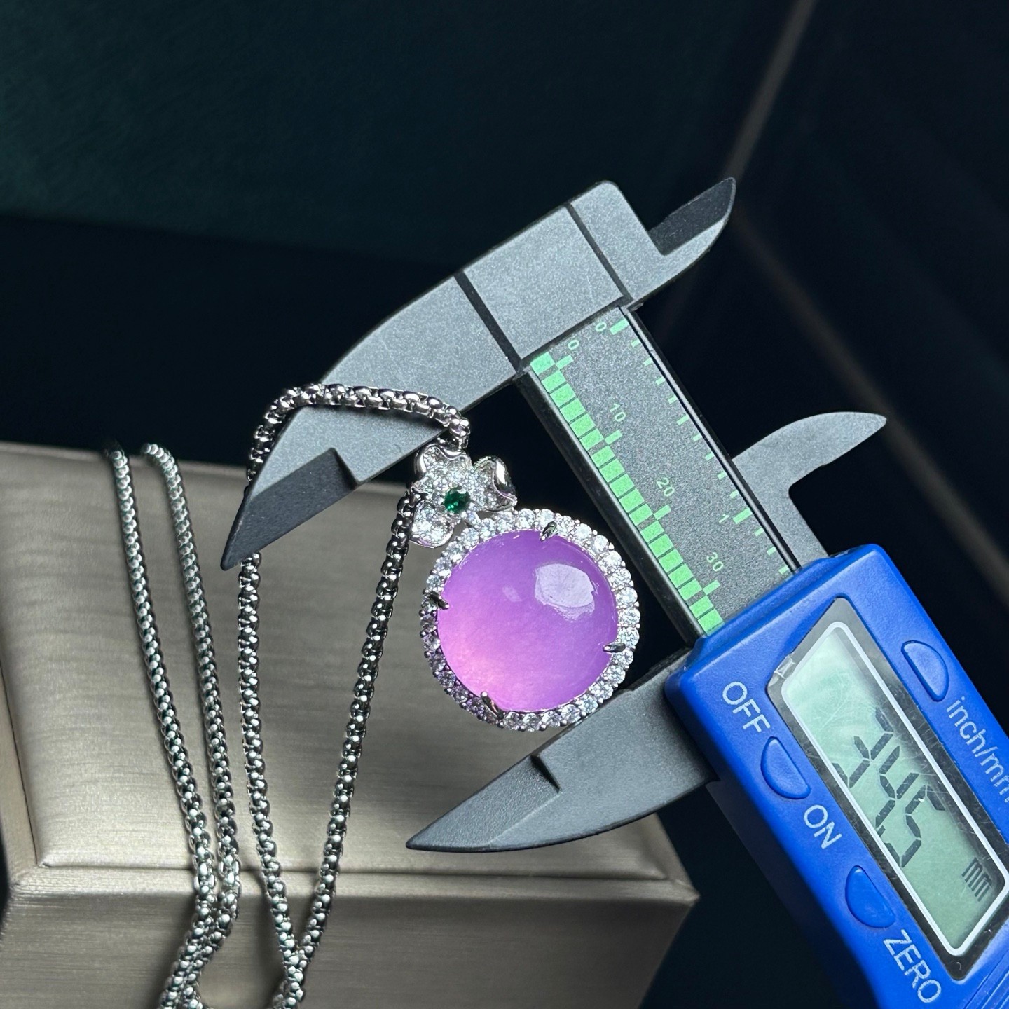Real Natural Ice Purple Myanmar Jade Jadeite amulet Pendant&Necklace