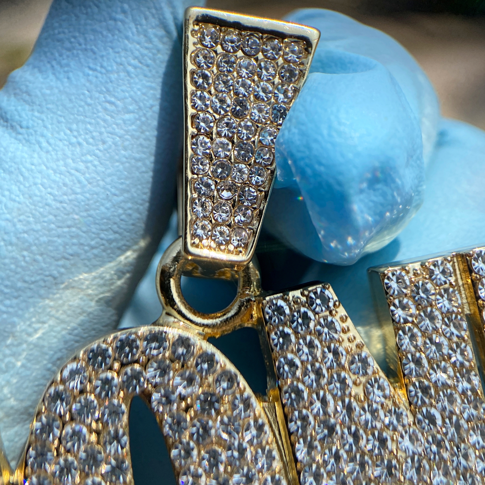 14K Gold Plated Huge Money on My Mind Jumbo Hip Hop Pendant Iced Simulated CZ