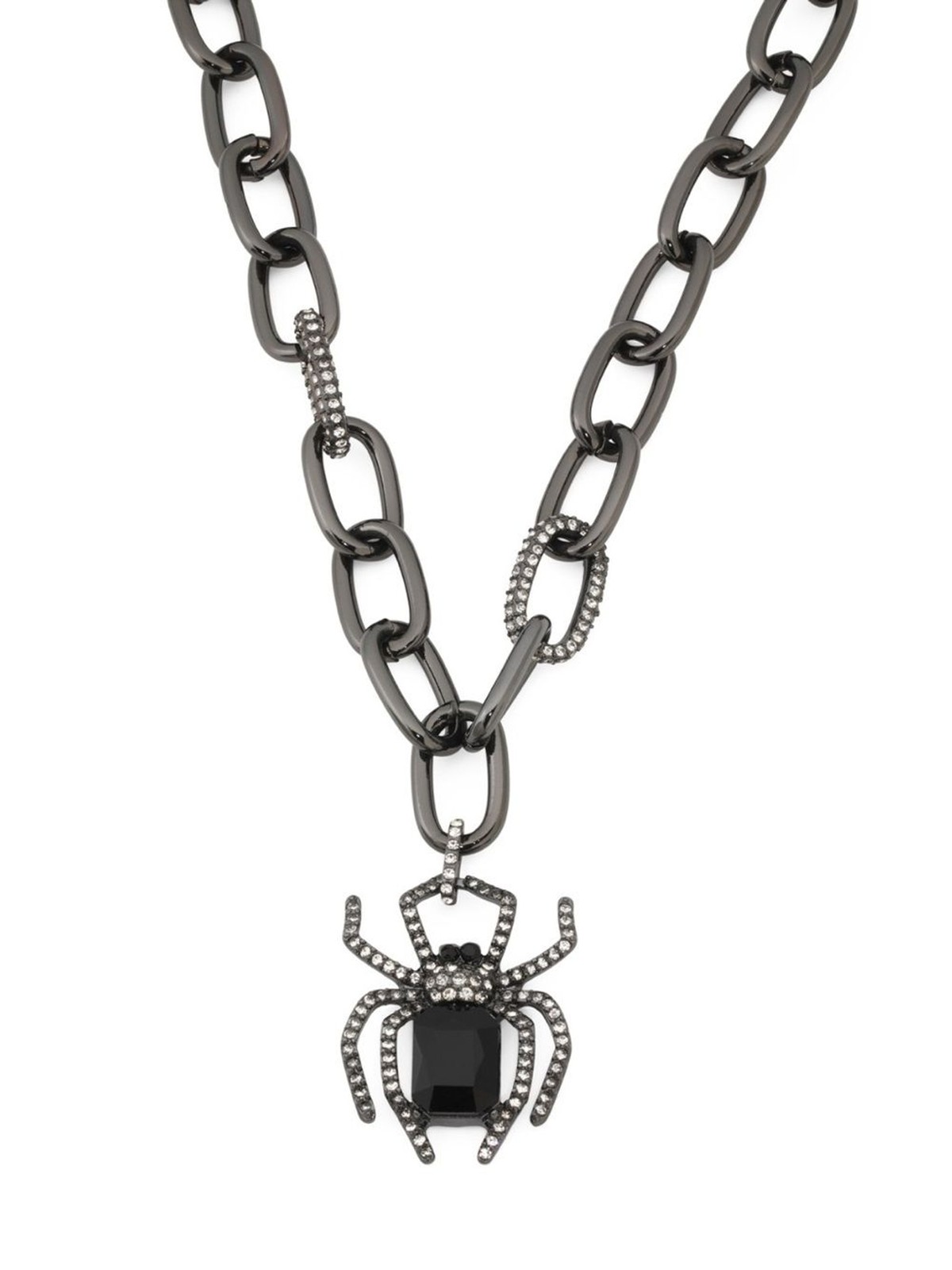 🕷️NEW 2026 Betsey Johnson Black Crystal Spider Chain Necklace🕷️