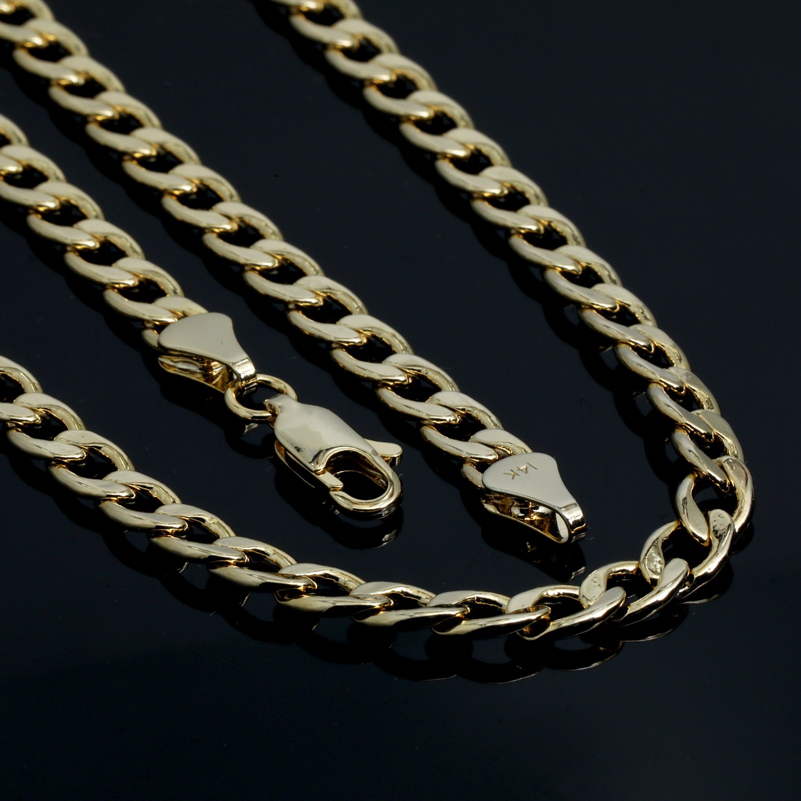 Oval Virgin Mary Charm Pendant 14k Gold Plated Brass 5mm 20″ Cuban Choker Chain