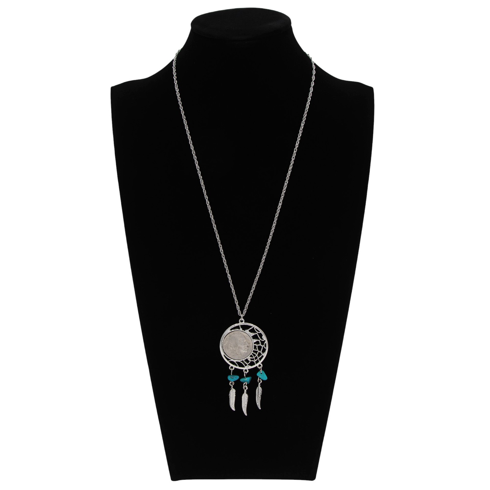 American Coin Treasures Buffalo Nickel Dream Catcher Pendant From 1920 To 1937