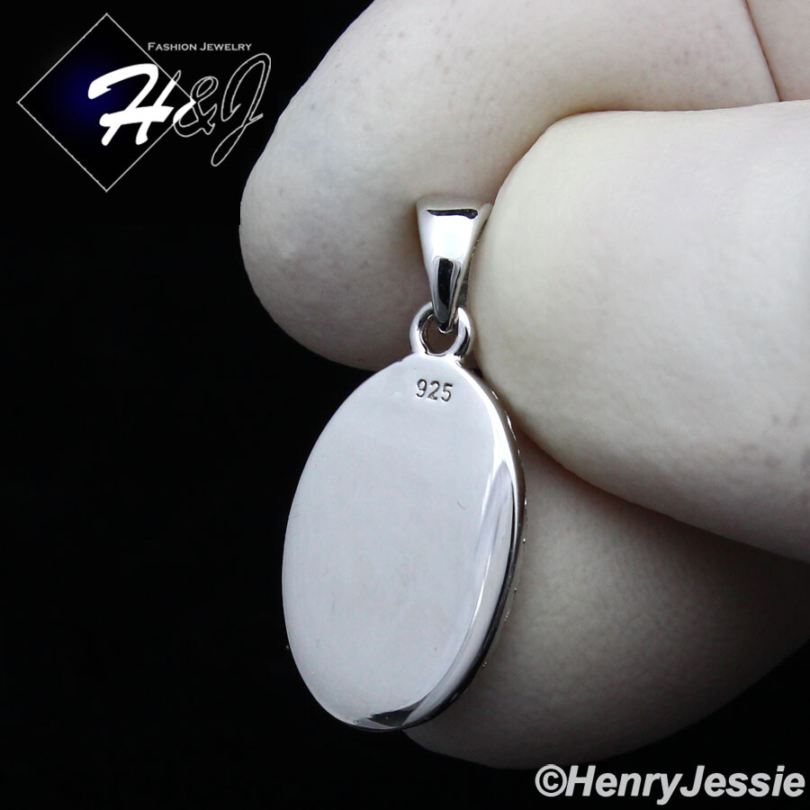 MEN WOMEN 925 STERLING SILVER SMALL PLAIN SILVER VIRGIN MARY CHARM PENDANT*SP353